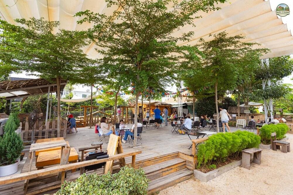 M&acirc;y Farm như một n&ocirc;ng trại xinh xắn, được chăm ch&uacute;t từng chi tiết (Nguồn: M&acirc;y Farm - Quận 7)